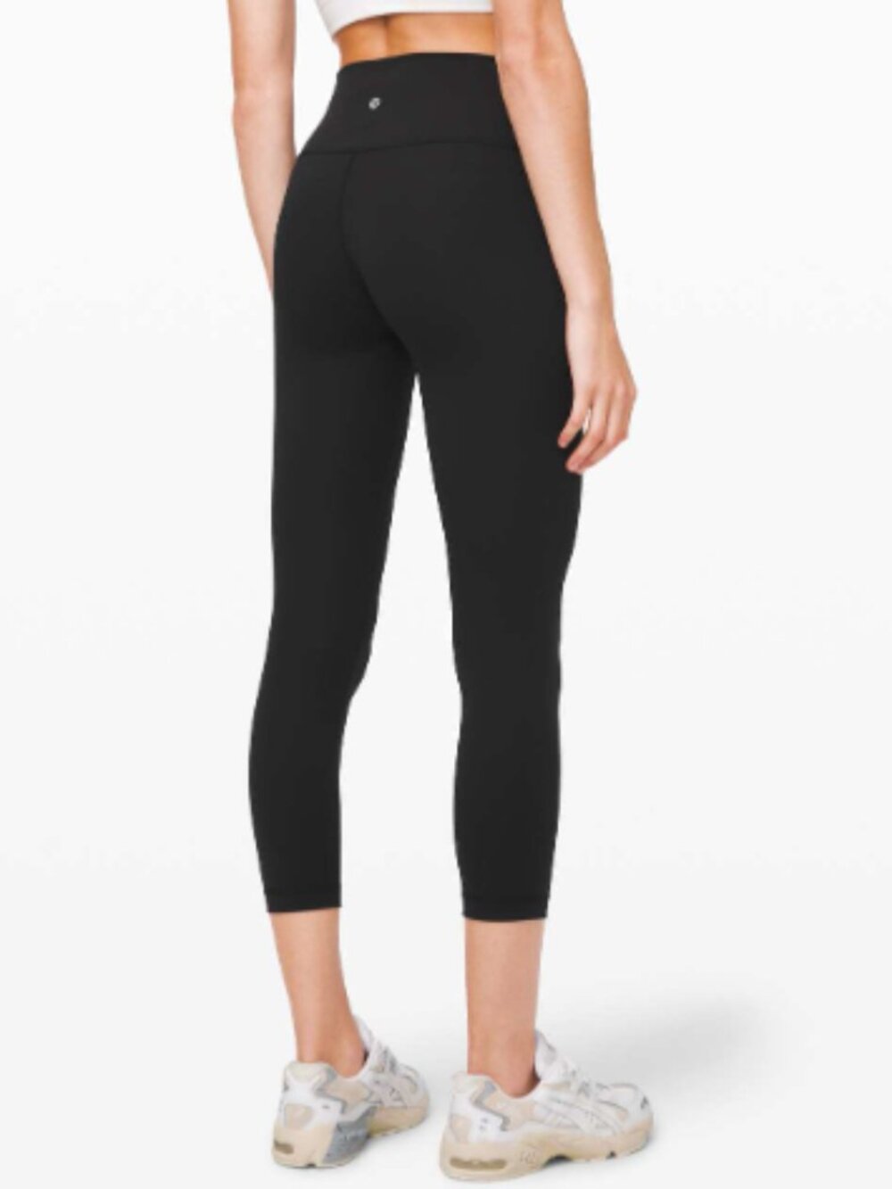 Lululemon Wunder Under Crop 23 Full-On Luxtreme Black Leggings Size‎ 14 W6BAKS